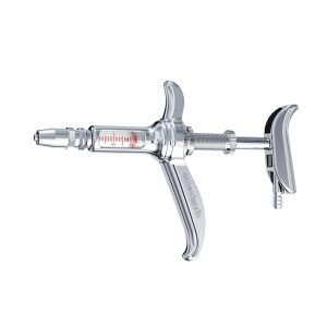 N J Phillips 2ml Stainless Steel Tube Fed Injector, Variable Dose c/w Tubing