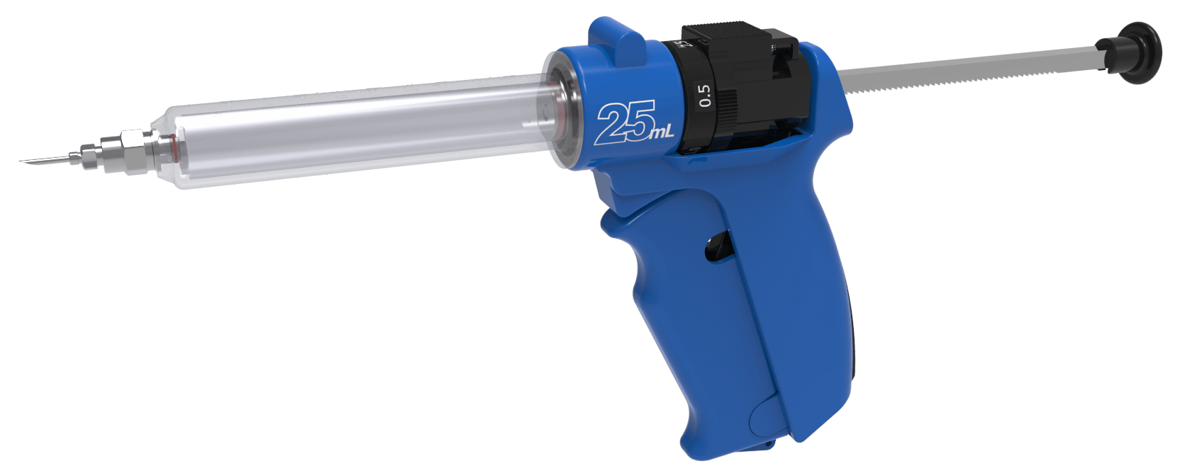 N J Phillips Blue 25ml Repeater Injector with Polysulfone Barrel